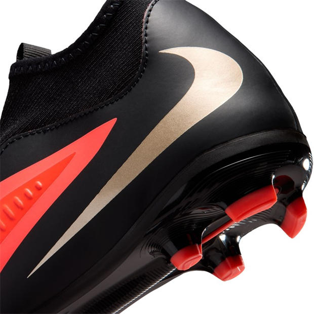 Red/Black - Nike - Phantom 6 Academy High Juniors Firm Ground Football Boots