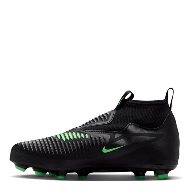 Black/Green - Nike - Phantom 6 Academy High Juniors Firm Ground Football Boots