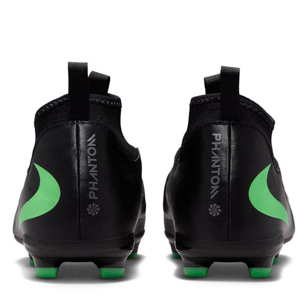 Black/Green - Nike - Phantom 6 Academy High Juniors Firm Ground Football Boots