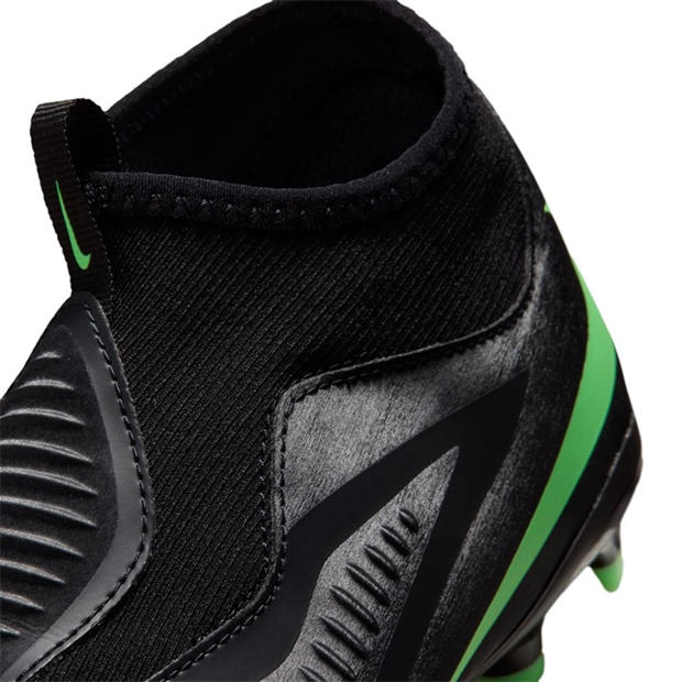 Black/Green - Nike - Phantom 6 Academy High Juniors Firm Ground Football Boots