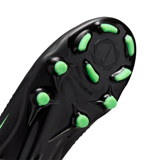 Black/Green - Nike - Phantom 6 Academy High Juniors Firm Ground Football Boots