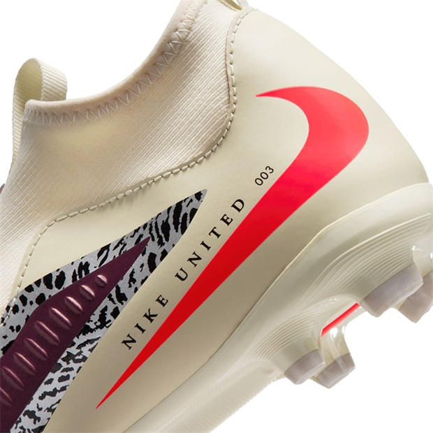 Burgundy/Print - Nike - Phantom 6 Academy High Juniors Firm Ground Football Boots