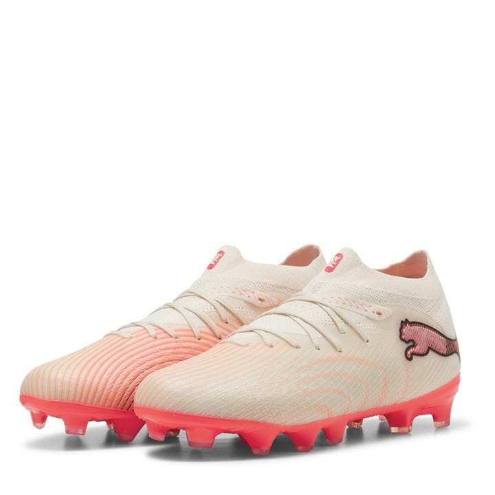 Puma Boys Cream Kids Future 9 Pro Firm Ground Football Boots in Size 4, Sports Direct