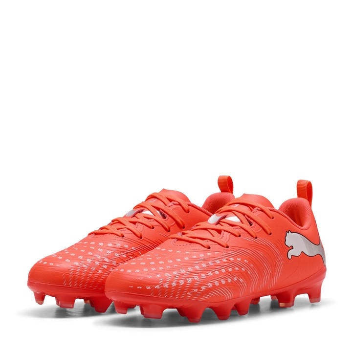 Puma  Kids Red Kids Future 9 Play Firm Ground Football Boots in Size 5.5, Sports Direct