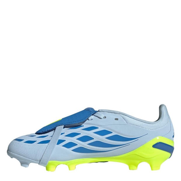 Blue/Yellow - adidas - Predator Elite Fold Over Tongue Firm Ground Football Boots Juniors