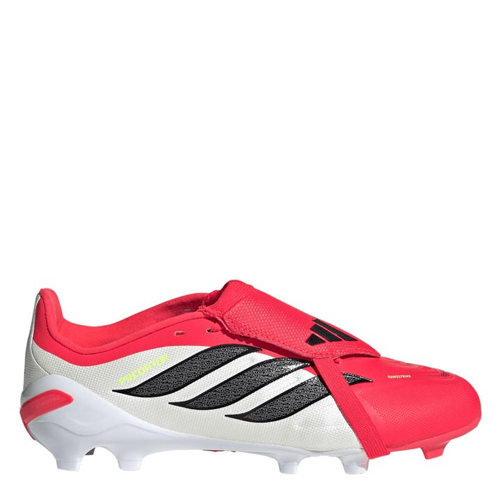 Adidas Boys Red Predator Fold-Over Tongue League Firm Ground Football Boots  in Size 3, Sports Direct