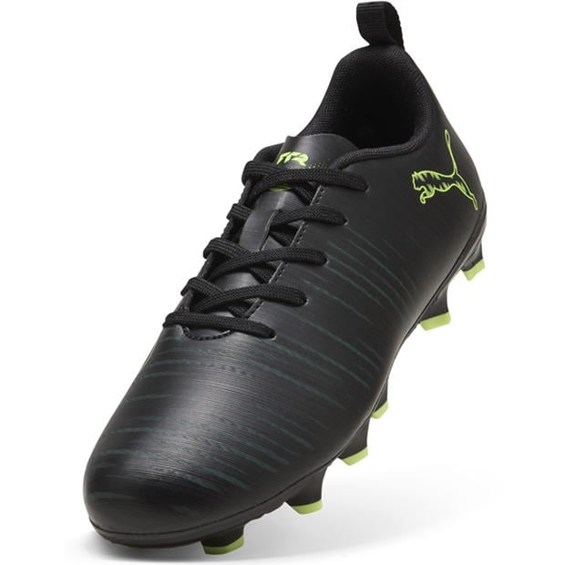 Blk-FL-GrnTrrn - Puma - Unisex Kids' Future 8 Play Firm Ground Football Boots
