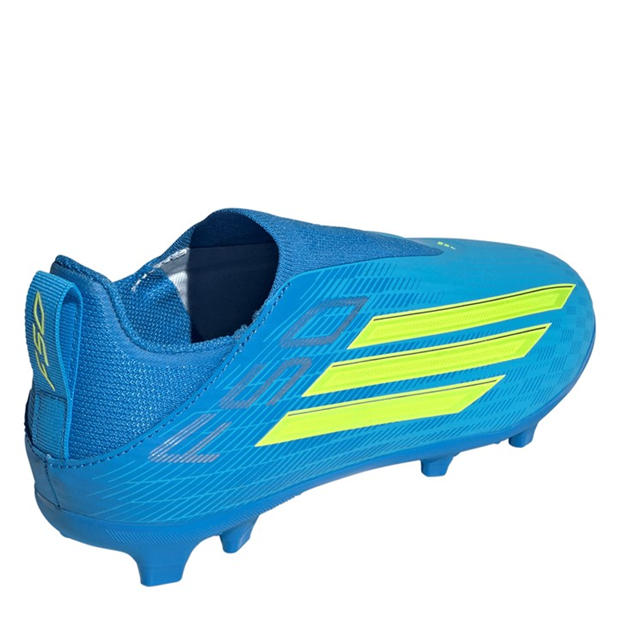 Blue/Yellow - adidas - F50 League Laceless Juniors Firm Ground Football Boots