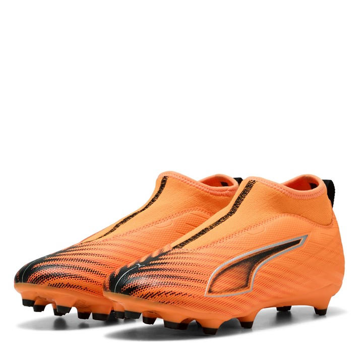 Puma Boys Orange Ultra 5 Match Laceless  Firm Ground Football Boots in Size 3, Sports Direct