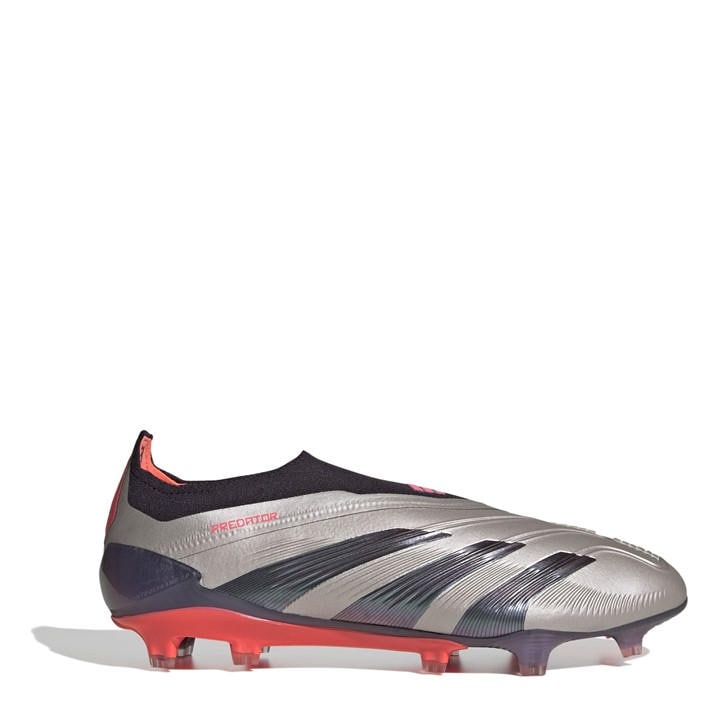 Adidas Boys Grey Predator Elite Laceless  Firm Ground Football Boots in Size 4.5, Sports Direct