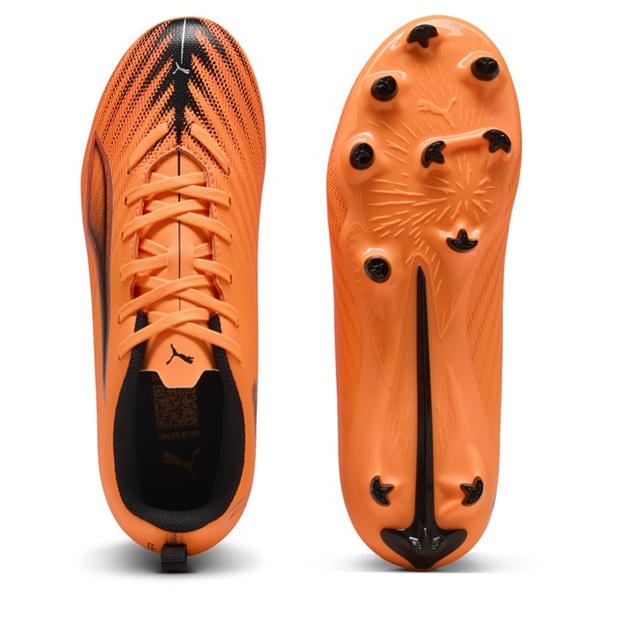 Оранжево/Черно - Puma - Ultra 6 Match Juniors Firm Ground Football Boots