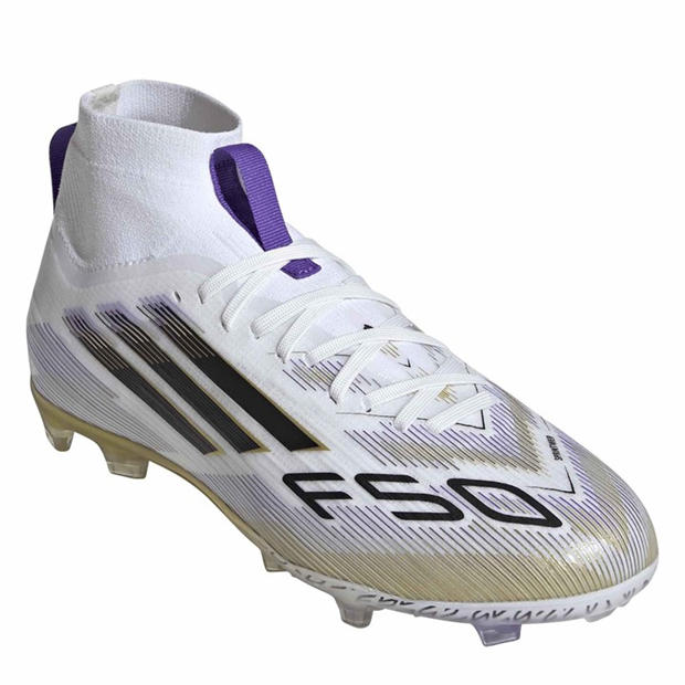 Ftwr White/Core - adidas - Kids' F50 Elite Mid Firm Ground Football Boot