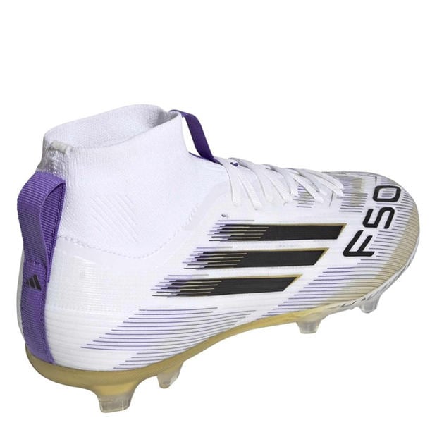 Ftwr White/Core - adidas - Kids' F50 Elite Mid Firm Ground Football Boot