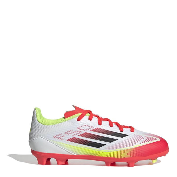 Adidas Boys White F50 League  Firm Ground Football Boots in Size 5, Sports Direct