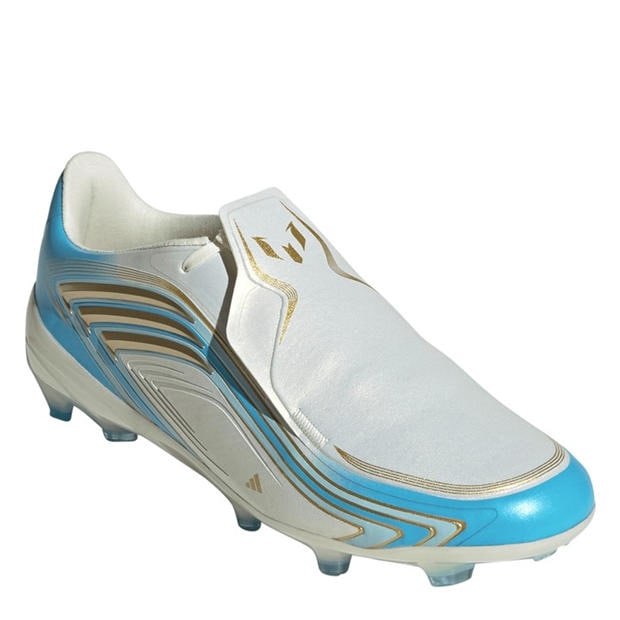 Cream/Blu/Gold - adidas - F50 HYPERFAST ELITE Firm Ground Football Boots Juniors