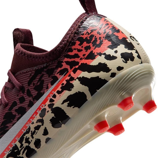 Burgundy/Print - Nike - Zoom Mercurial Vapor 16 Juniors Firm Ground Football Boots
