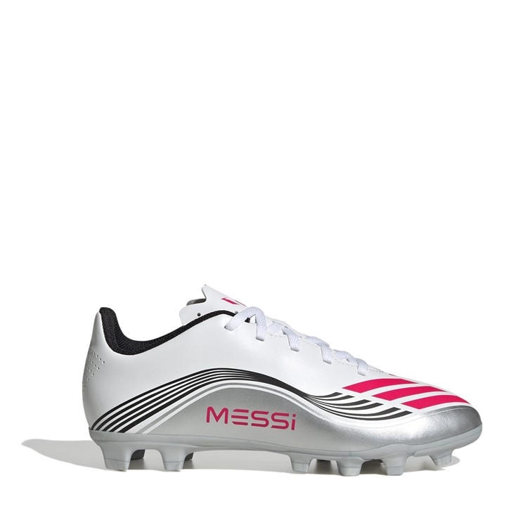 Adidas Boys White F50 Club  Firm Ground Football Boots in Size 4, Sports Direct