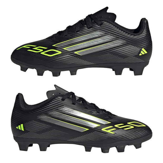 Čierna/citrón - adidas - F50 Club Juniors Firm Ground Football Boots