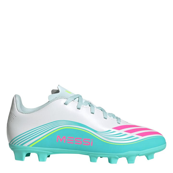 Adidas Boys White F50 Club  Firm Ground Football Boots in Size 3, Sports Direct