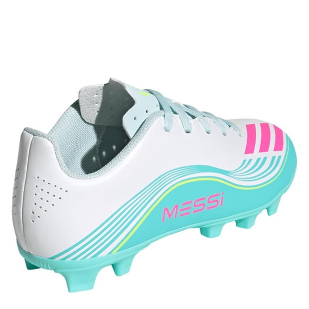 Wht/Pink/Blue - adidas - F50 Club Juniors Firm Ground Football Boots