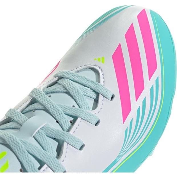 Wht/Pink/Blue - adidas - F50 Club Juniors Firm Ground Football Boots