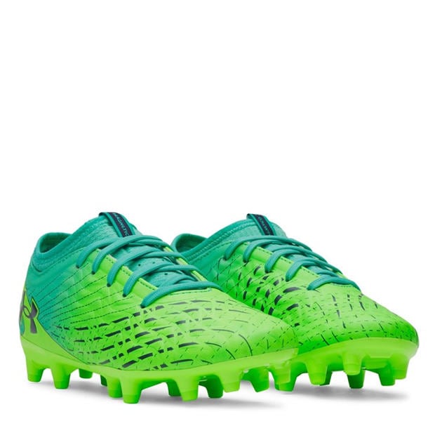 Green/Turquoise - Under Armour - Kids   Under Armour Magnetico .3 Firm Ground Football Boots