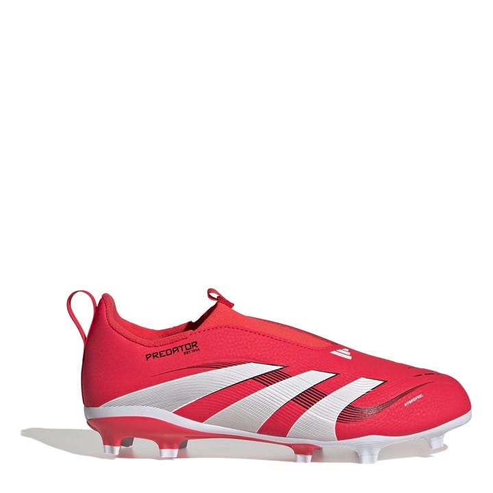 Adidas Boys Red Predator League Laceless  Firm Ground Football Boots in Size 4.5, Sports Direct