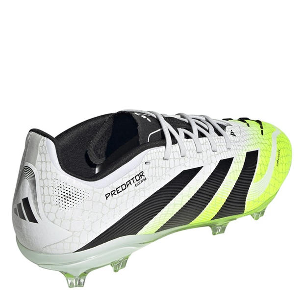 White/Blk/Lemon - adidas - Predator Elite Junior Firm Ground Football Boots