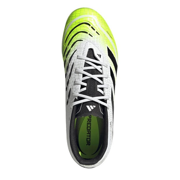 White/Blk/Lemon - adidas - Predator Elite Junior Firm Ground Football Boots