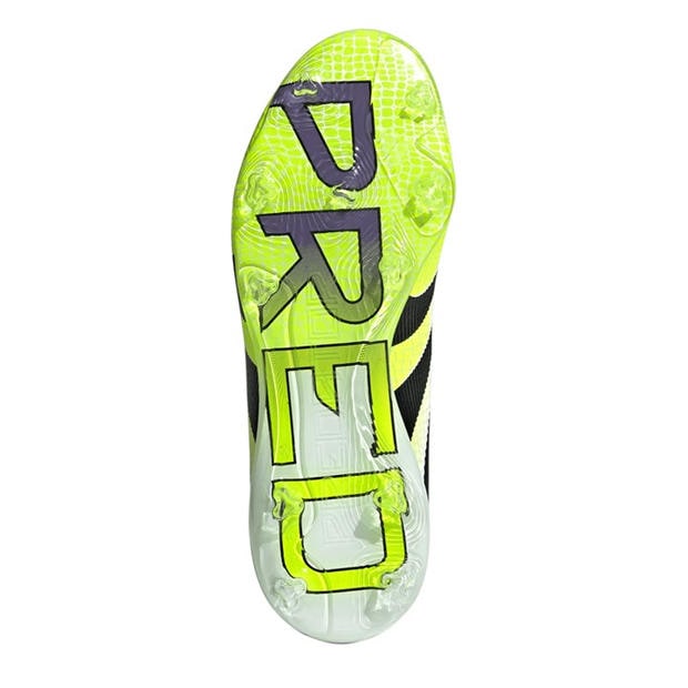 White/Blk/Lemon - adidas - Predator Elite Junior Firm Ground Football Boots