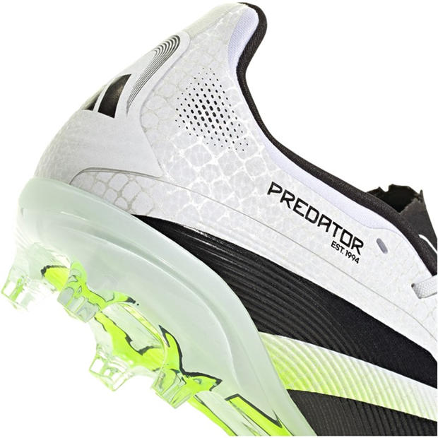 White/Blk/Lemon - adidas - Predator Elite Junior Firm Ground Football Boots