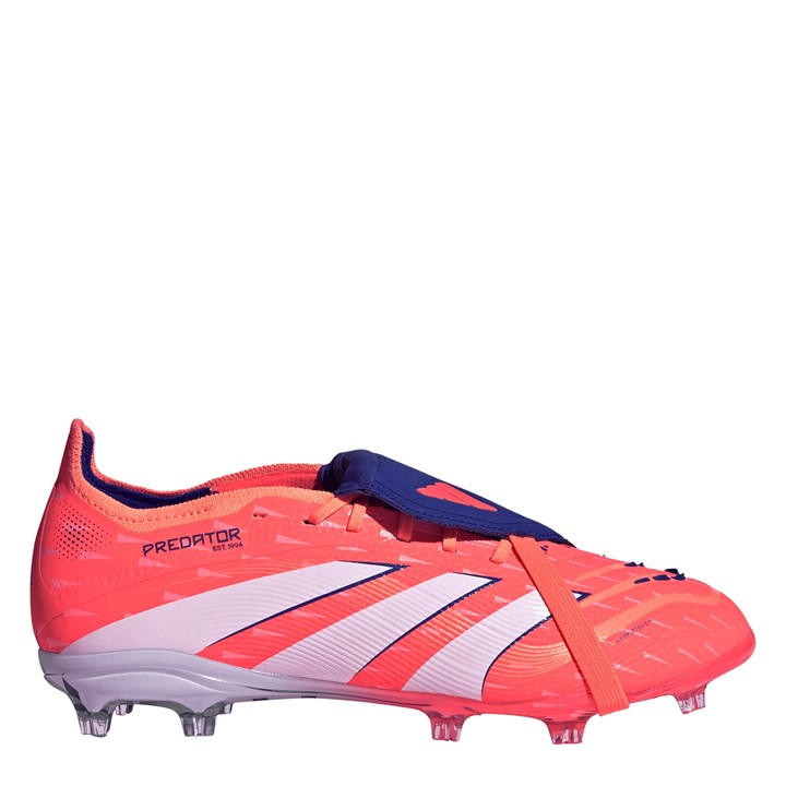 Adidas Boys Orange Predator Elite Fold-Over Tongue Junior Firm Ground Football Boots