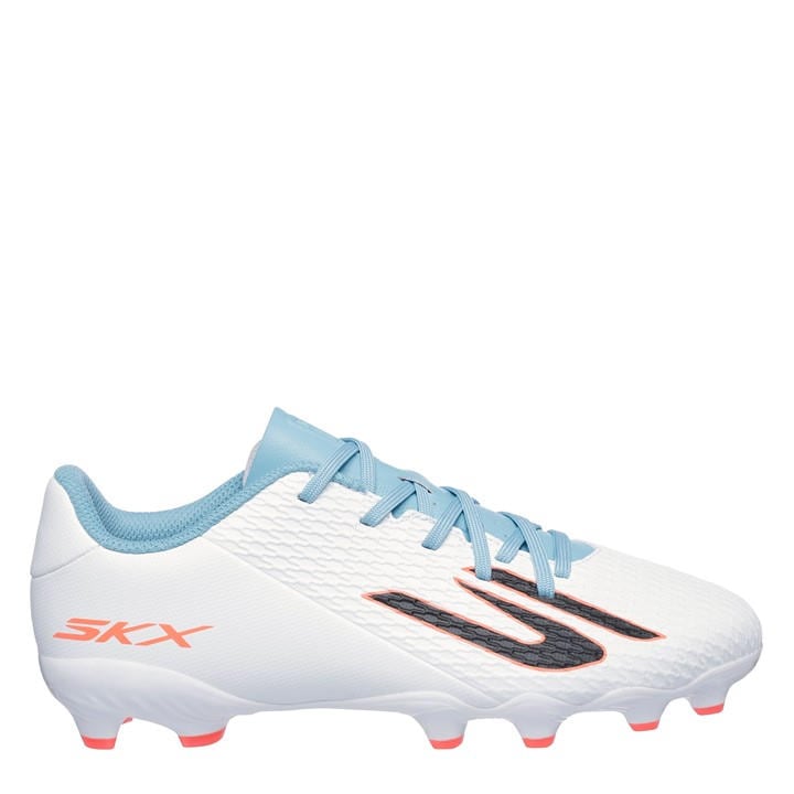 Skechers Boys White Skx.2  Firm Ground Football Boots in Size 5, Sports Direct