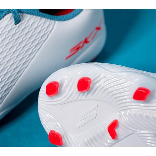 White/Blue - Skechers - SKX.2 Juniors Firm Ground Football Boots