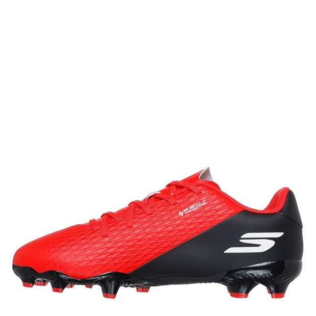 Red/Black - Skechers - SKX.2 Juniors Firm Ground Football Boots
