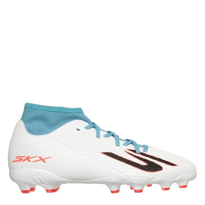 Skechers Boys White Skx.  Firm Ground Football Boots in Size 2, Sports Direct