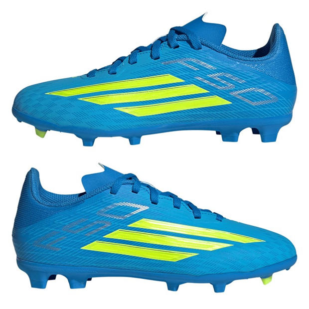 Blue/Yellow - adidas - F50 League Juniors Firm Ground Football Boots