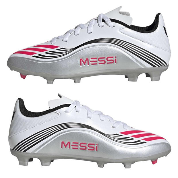 White/Red - adidas - F50 League Juniors Firm Ground Football Boots