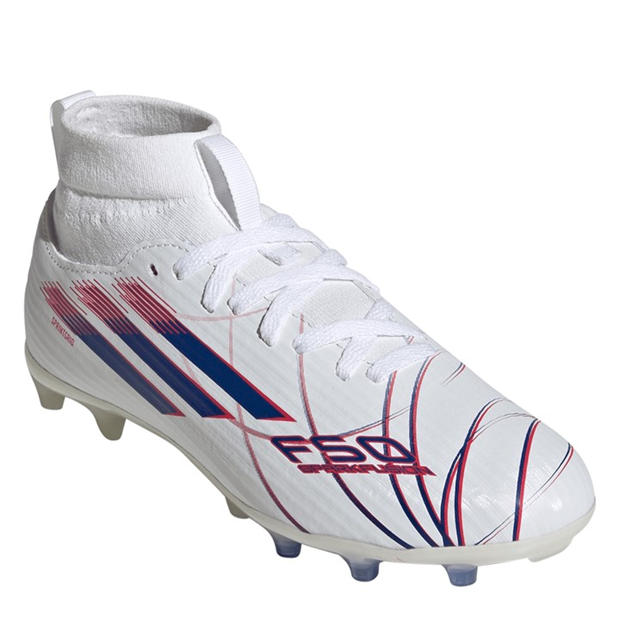 White/Blue/Red - adidas - F50 League Juniors Firm Ground Football Boots