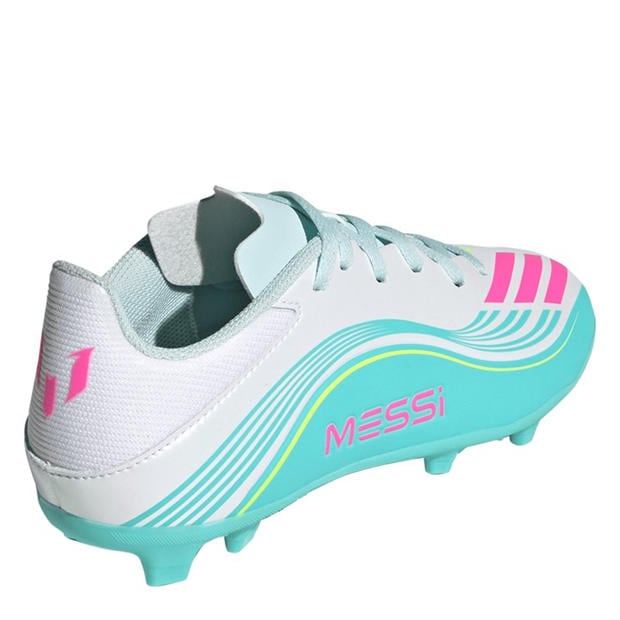 Wht/Pink/Blue - adidas - F50 League Juniors Firm Ground Football Boots