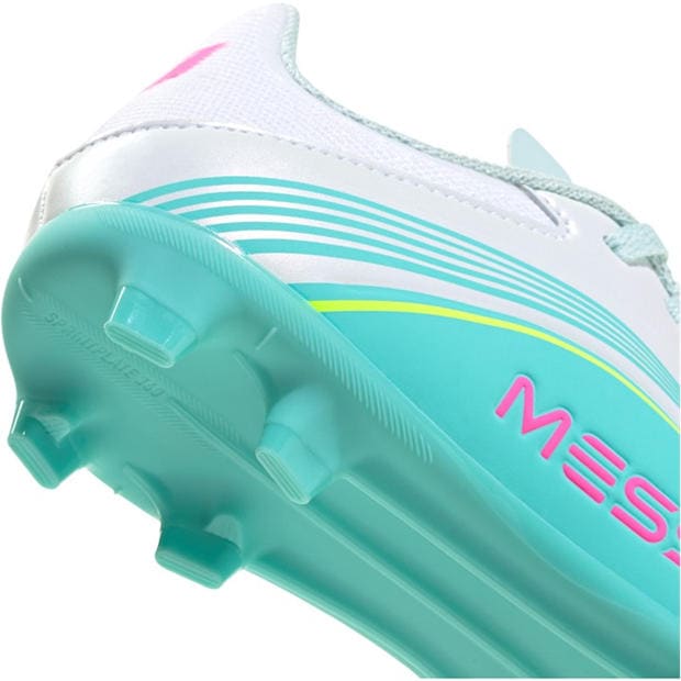 Wht/Pink/Blue - adidas - F50 League Juniors Firm Ground Football Boots