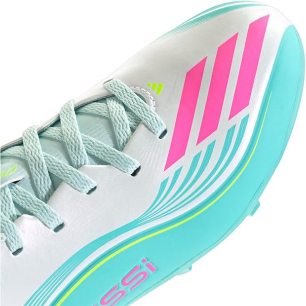 Wht/Pink/Blue - adidas - F50 League Juniors Firm Ground Football Boots