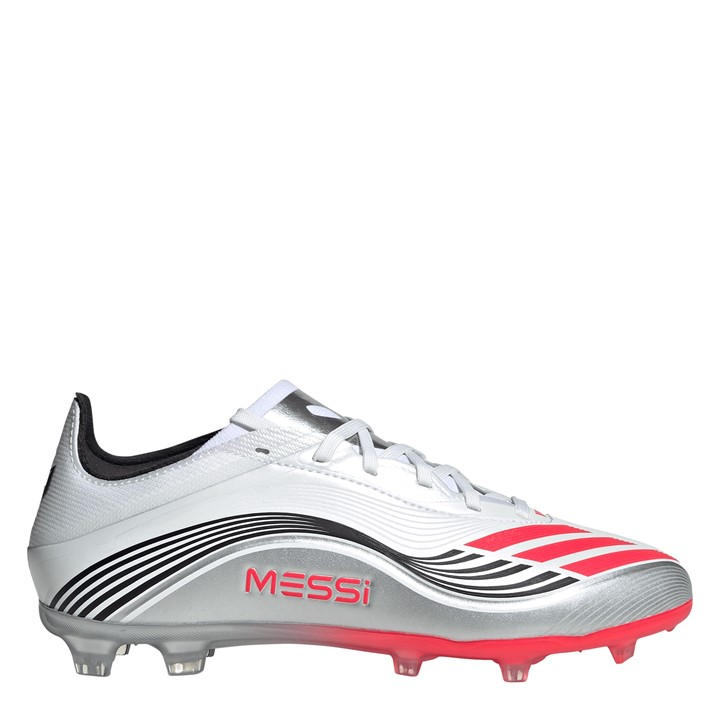 Adidas Boys White F50 Elite  Firm Ground Football Boots in Size 4, Sports Direct
