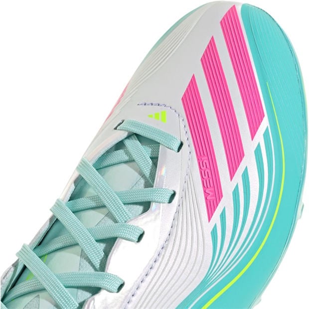 Wht/Pink/Blue - adidas - F50 Elite Juniors Firm Ground Football Boots