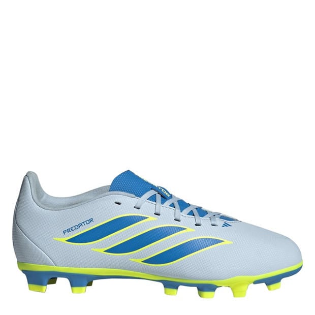 Blue/Yellow - adidas - Kids' Predator Club Firm Ground Football Boots