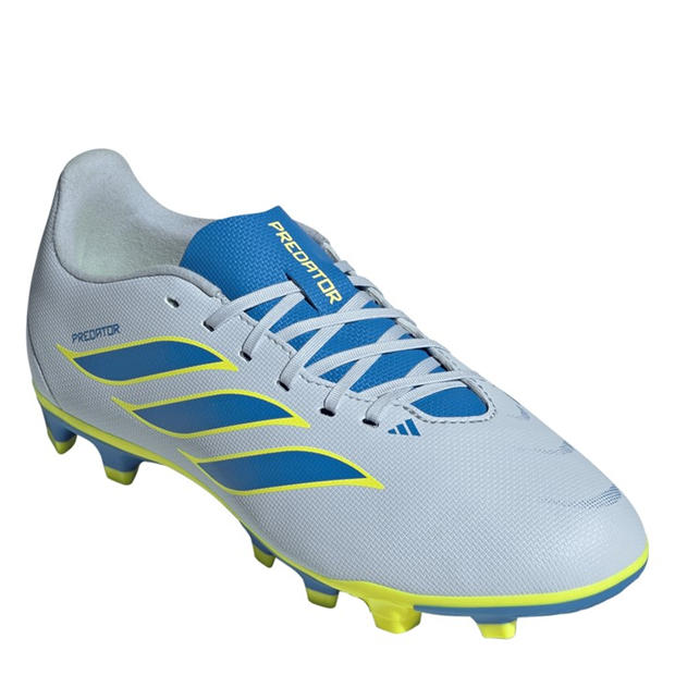 Blue/Yellow - adidas - Kids' Predator Club Firm Ground Football Boots