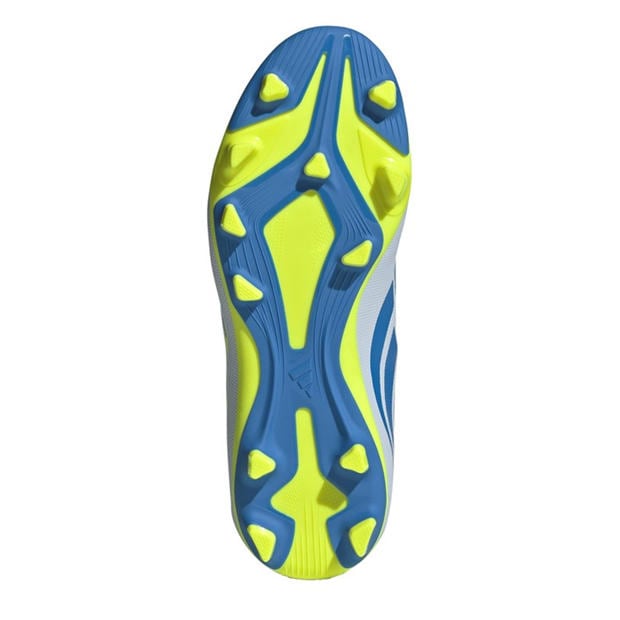 Blue/Yellow - adidas - Kids' Predator Club Firm Ground Football Boots