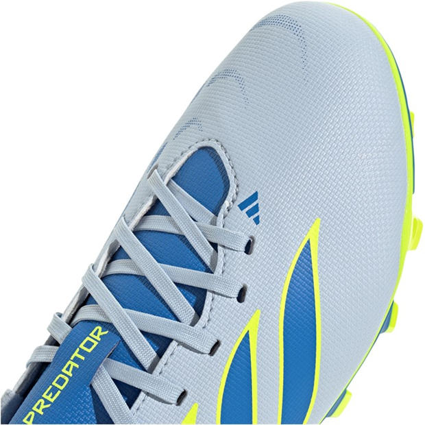 Blue/Yellow - adidas - Kids' Predator Club Firm Ground Football Boots
