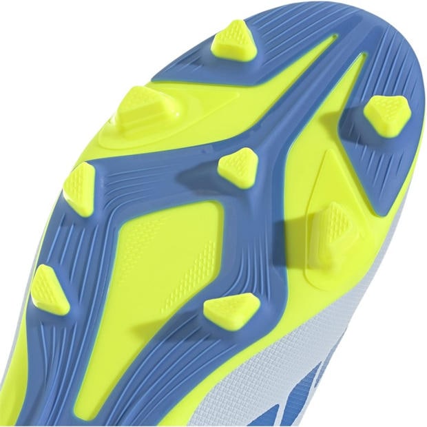 Blue/Yellow - adidas - Kids' Predator Club Firm Ground Football Boots