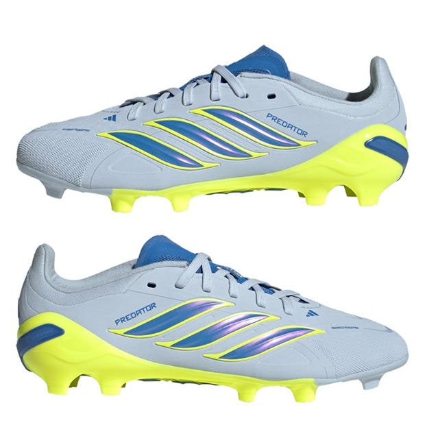 Blue/Yellow - adidas - Juniors adidas Predator Elite Firm Ground Football Boots